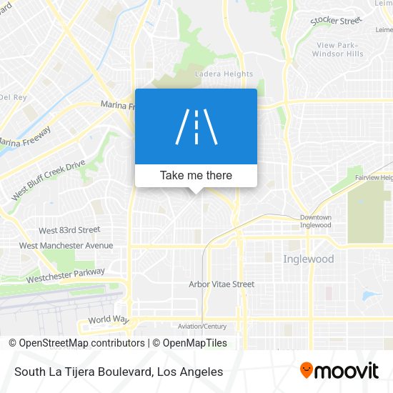 Mapa de South La Tijera Boulevard