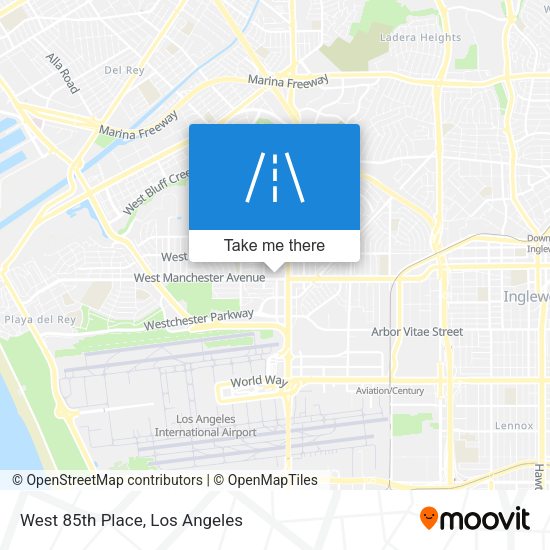 West 85th Place map