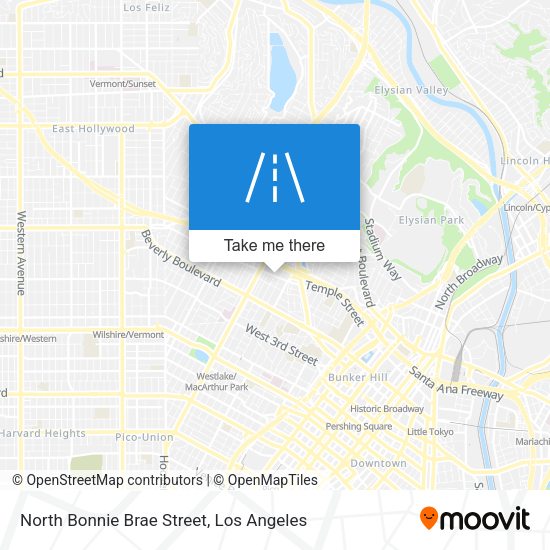 North Bonnie Brae Street map