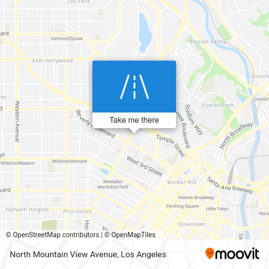 North Mountain View Avenue map