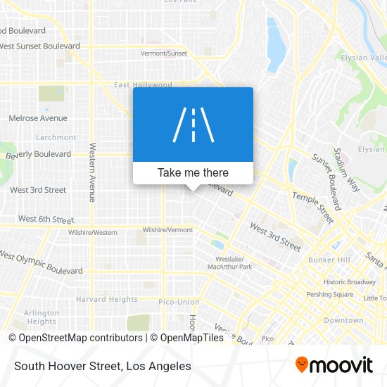 South Hoover Street map