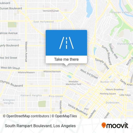 South Rampart Boulevard map
