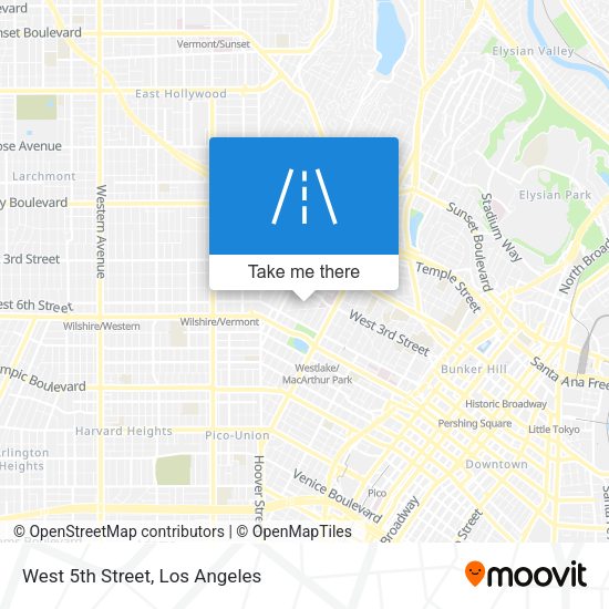 West 5th Street map
