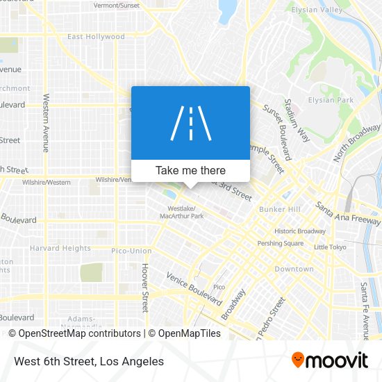 West 6th Street map