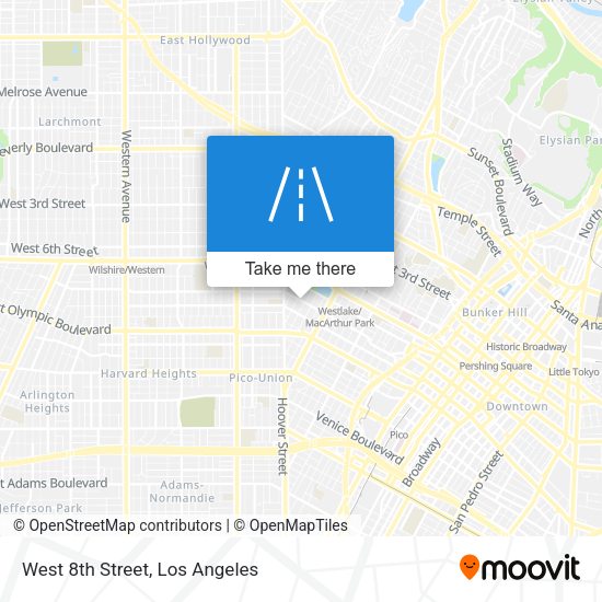 West 8th Street map