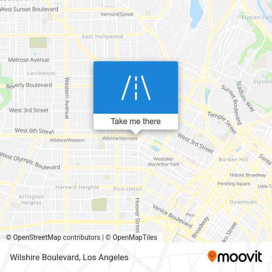 Wilshire Boulevard map