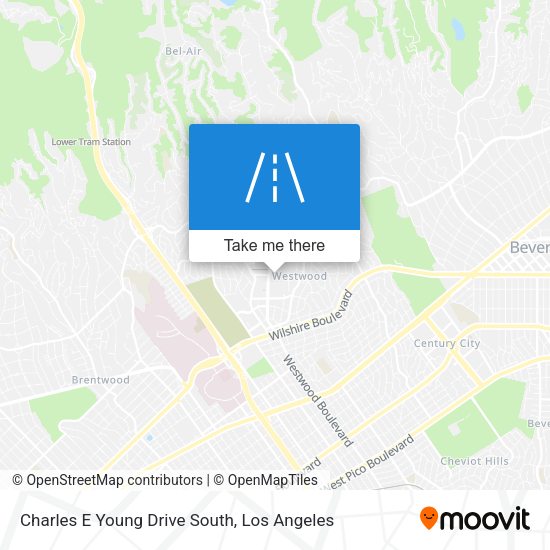 Charles E Young Drive South map