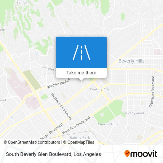 Mapa de South Beverly Glen Boulevard