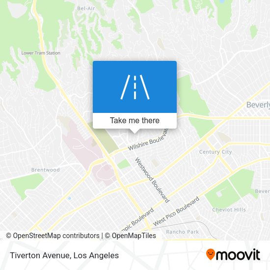 Tiverton Avenue map