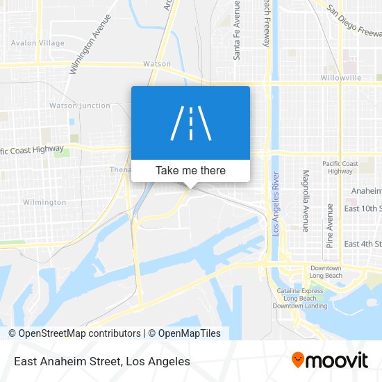 Mapa de East Anaheim Street