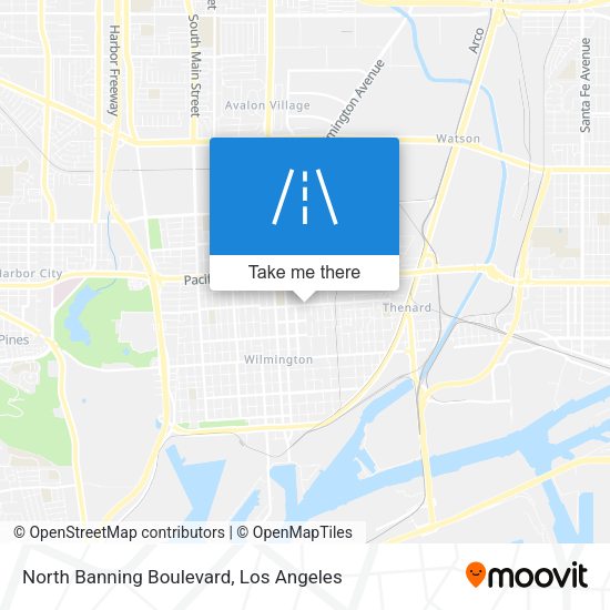 North Banning Boulevard map