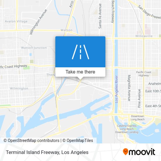 Terminal Island Freeway map