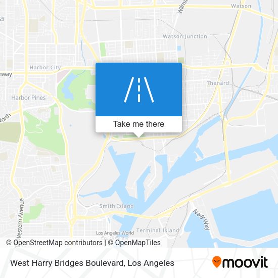 West Harry Bridges Boulevard map