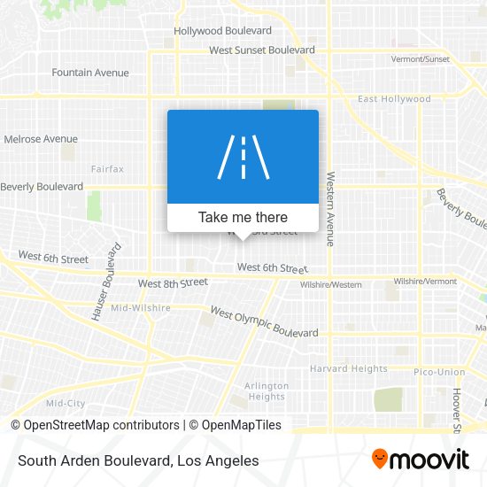 South Arden Boulevard map