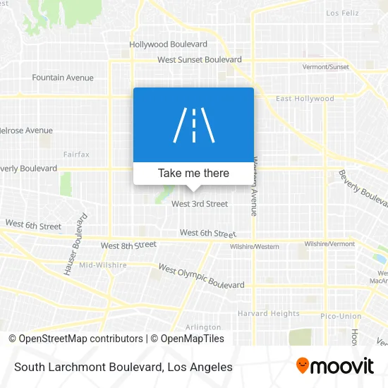 South Larchmont Boulevard map