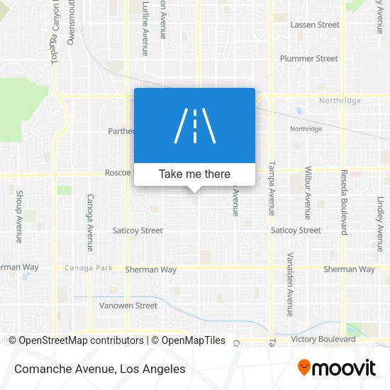 Comanche Avenue map