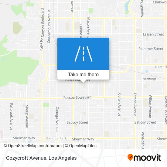 Cozycroft Avenue map