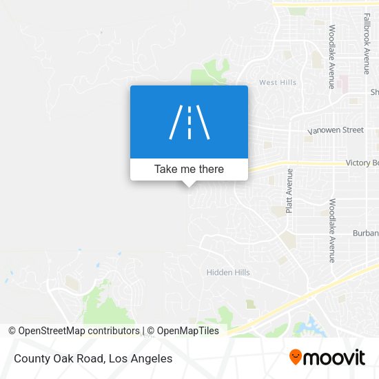 County Oak Road map