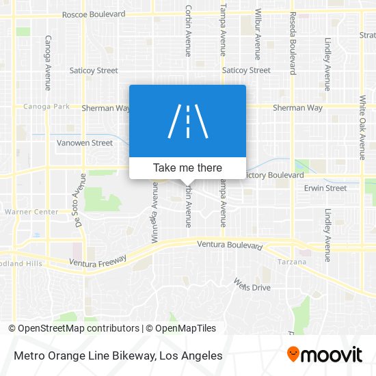 Metro Orange Line Bikeway map