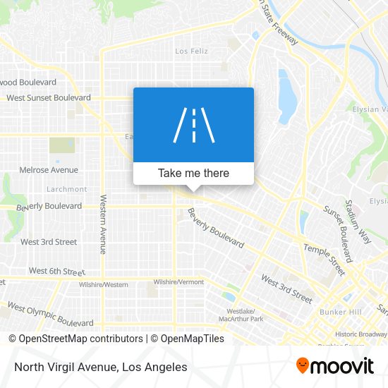 North Virgil Avenue map