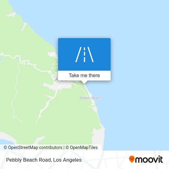 Pebbly Beach Road map