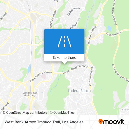 Mapa de West Bank Arroyo Trabuco Trail