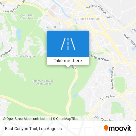 Mapa de East Canyon Trail