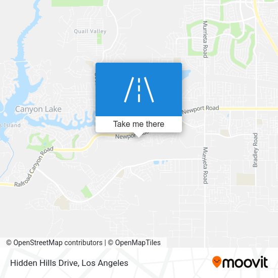 Hidden Hills Drive map
