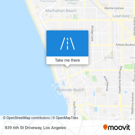 839 6th St Driveway map