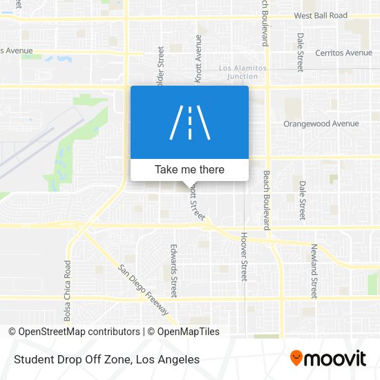 Student Drop Off Zone map