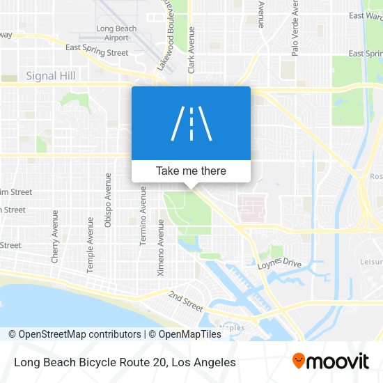 Mapa de Long Beach Bicycle Route 20