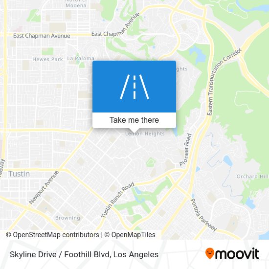 Skyline Drive / Foothill Blvd map
