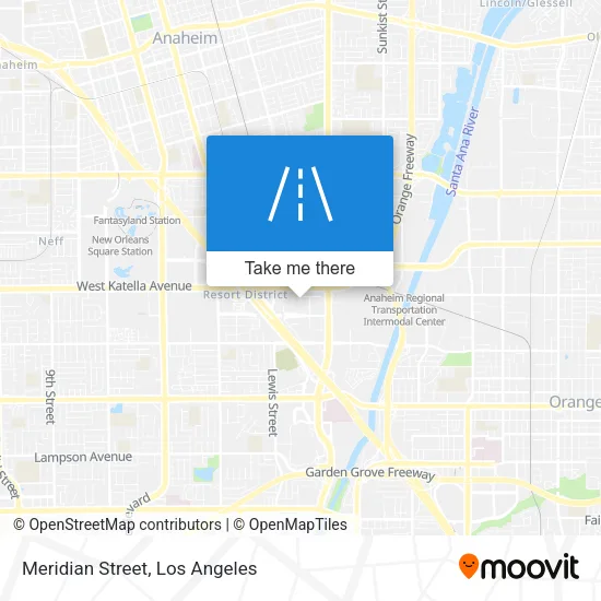 Meridian Street map