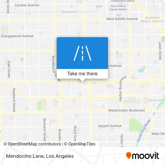 Mendocino Lane map