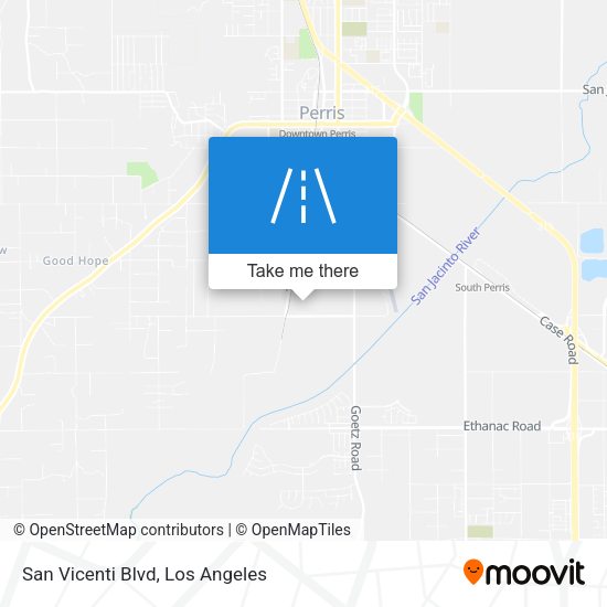 San Vicenti Blvd map