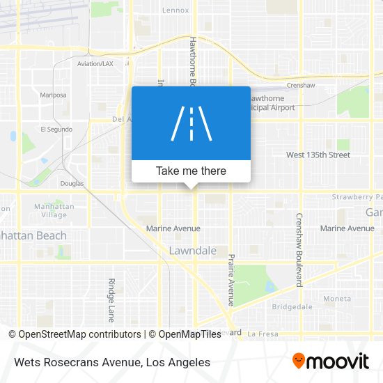 Wets Rosecrans Avenue map