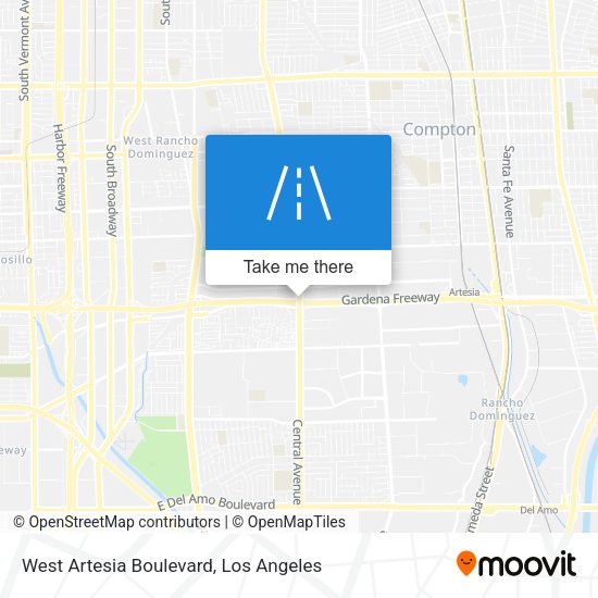 West Artesia Boulevard map
