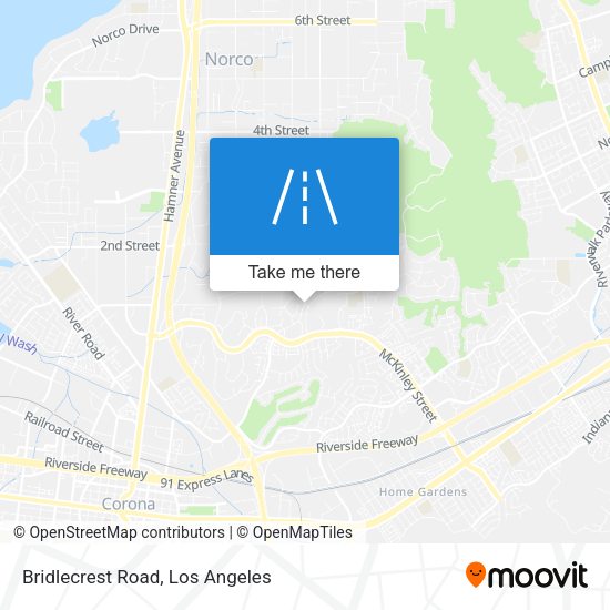 Bridlecrest Road map