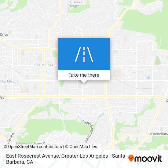 East Rosecrest Avenue map