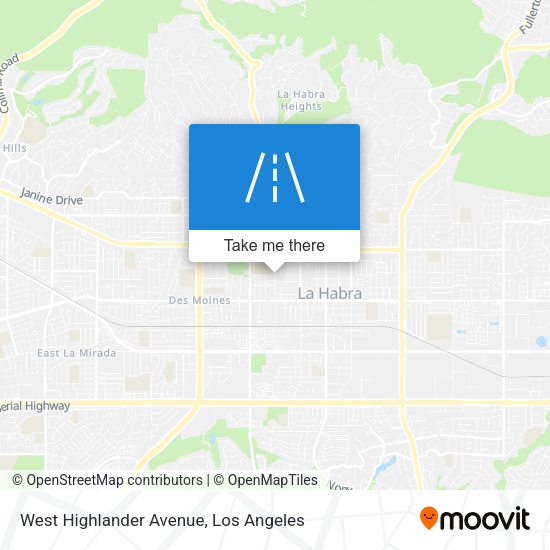 West Highlander Avenue map