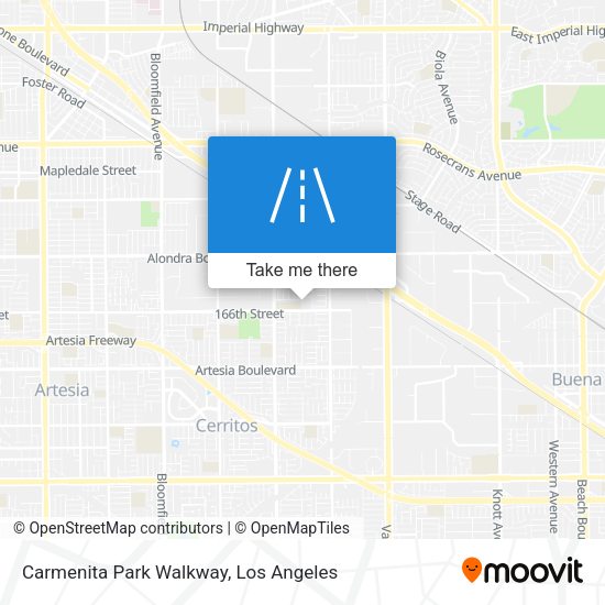 Carmenita Park Walkway map