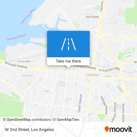 Mapa de W 2nd Street