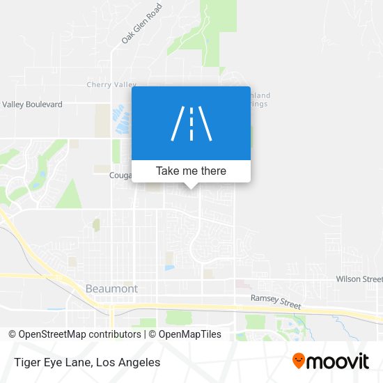Tiger Eye Lane map