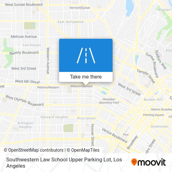 Southwestern Law School Upper Parking Lot map
