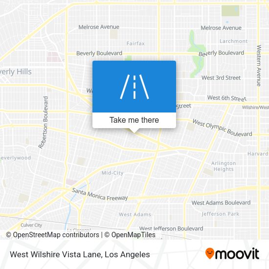 Mapa de West Wilshire Vista Lane