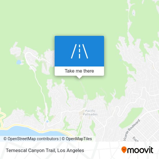 Temescal Canyon Trail map