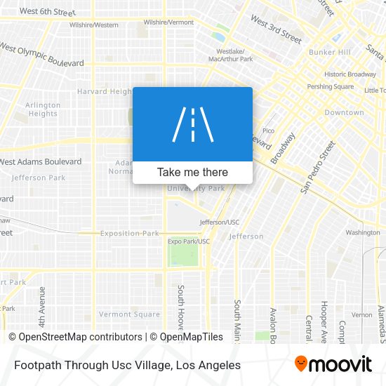 Footpath Through Usc Village map