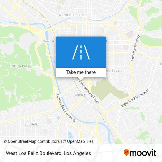 West Los Feliz Boulevard map