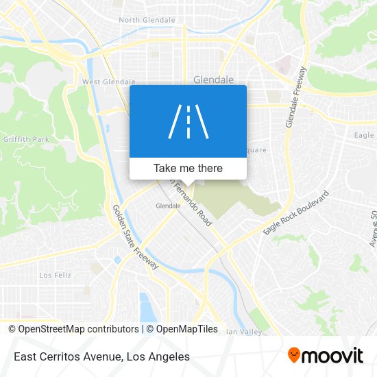 East Cerritos Avenue map