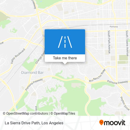 Mapa de La Sierra Drive Path